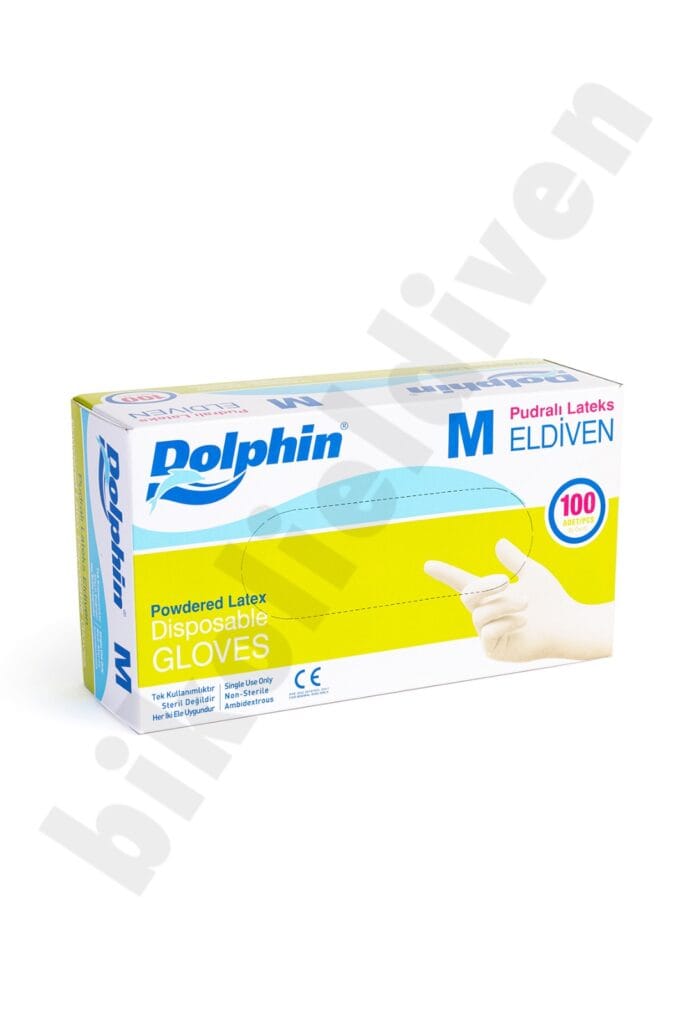 Dolphin Pudralı Lateks Eldiven - Toptan 100x20